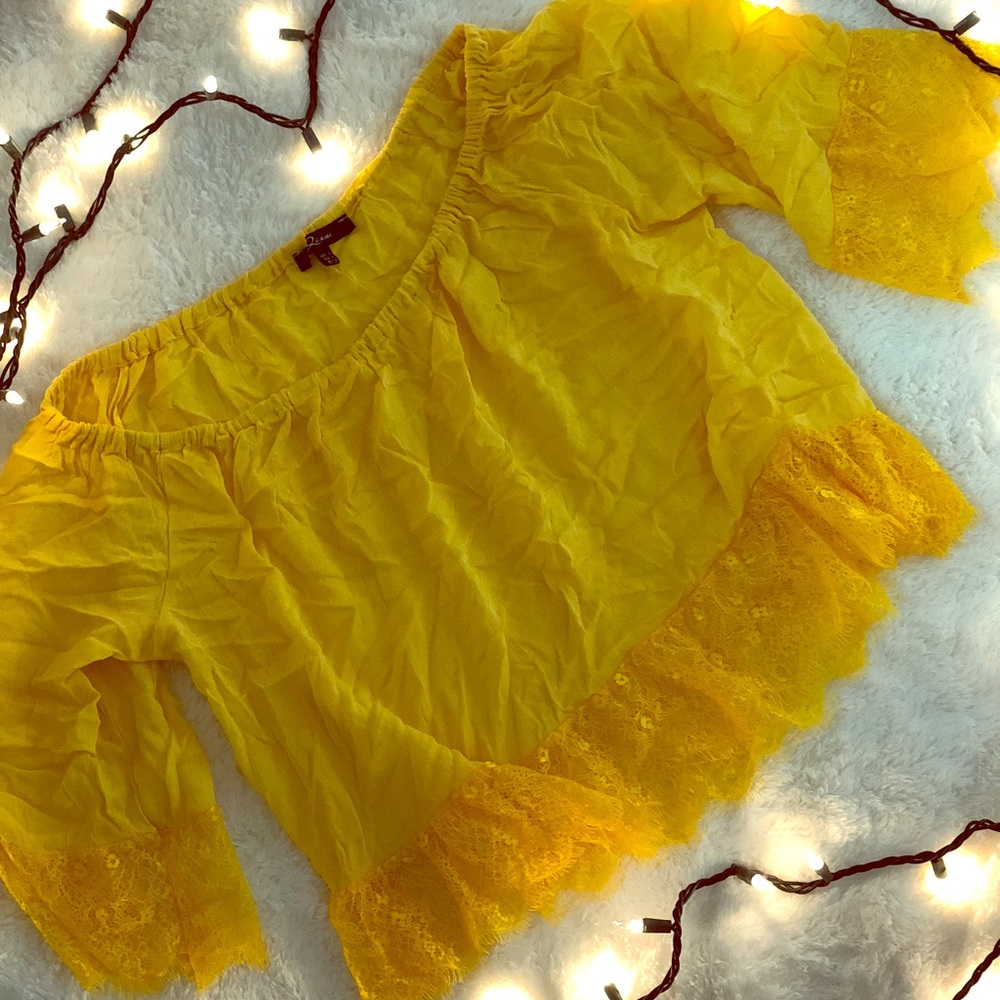 Yellow crop top